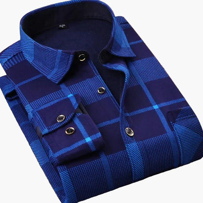 Chemise à carreaux décontractée pour homme, style classique élégante, idéale pour un look quotidien ou professionnel