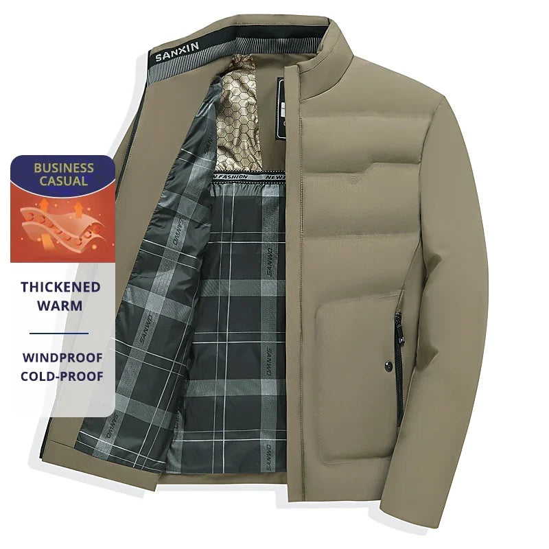 Veste Homme Business Casual Hiver Chaude et Coupe-Vent