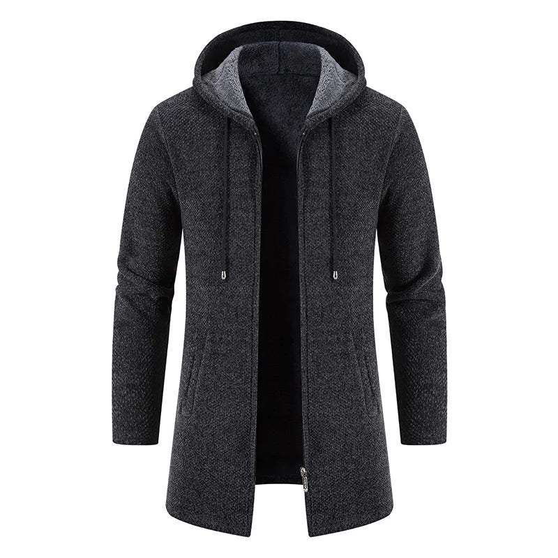 Thomas – Manteau Long d'Hiver pour Hommes avec Capuche Élégante