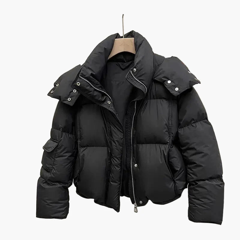 Veste doudoune courte épaisse femme style urbain hiver