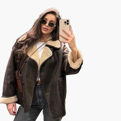 Veste Oversize Femme Style Urbain Élégant pour Automne et Hiver