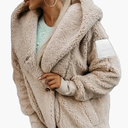 Manteau à capuche style peluche pour femme, tendance décontractée et élégante