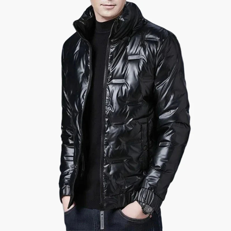 Blouson Homme Style Urbain Brillant pour Hiver et Automne