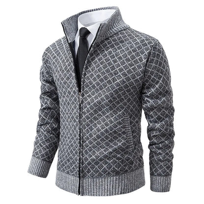 Mick – Cardigan en polaire douillet pour hommes avec zip