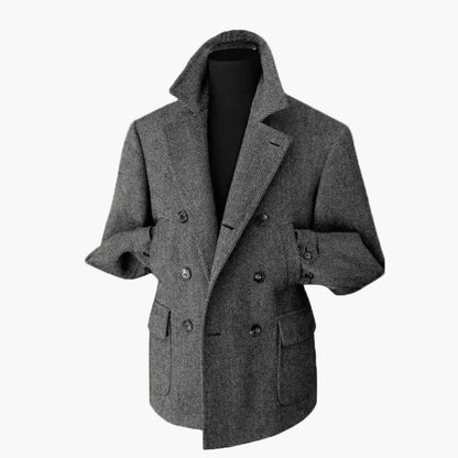 Veste blazer croisée style vintage pour homme – Élégance classique pour occasions habillées et décontractées
