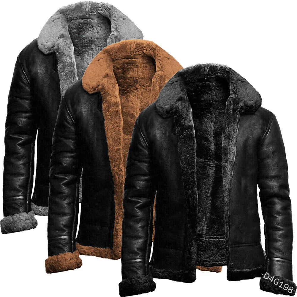 Nick – Veste en Similicuir pour Hommes à Manches Longues