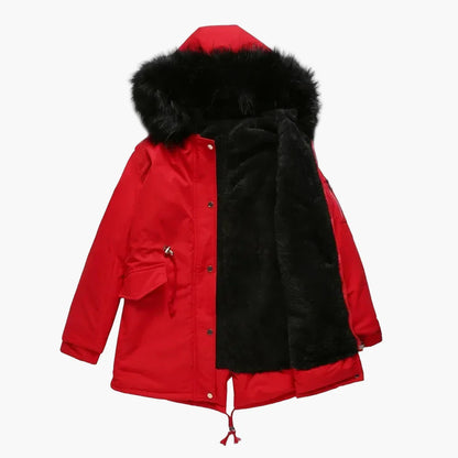 Parka d'hiver à capuche pour femme – Style élégant et chaud pour l'hiver