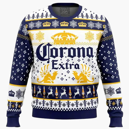 Pull de Noël homme style Ugly Sweater Corona Extra – Édition festive