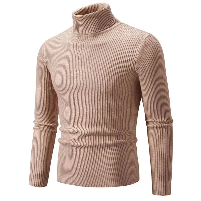 Toby – Pull à col montant ajusté en tricot pour homme