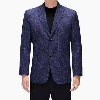 Veste de costume homme à carreaux élégante pour affaires et occasions formelles