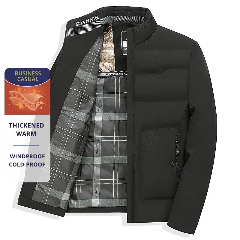 Veste Homme Business Casual Hiver Chaude et Coupe-Vent