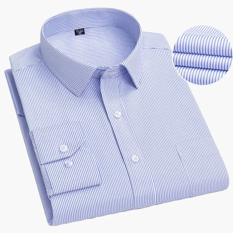 Chemise habillée à rayures pour homme - Élégance professionnelle et style moderne