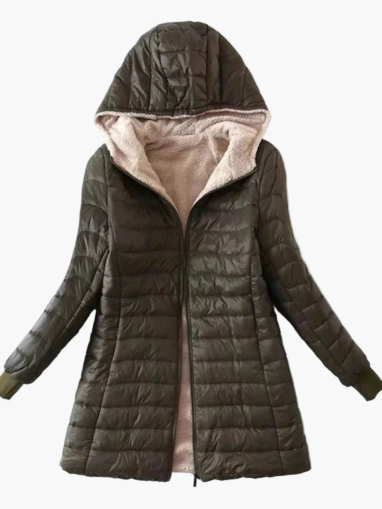 Manteau d'hiver matelassé à capuche pour femme, style urbain décontracté