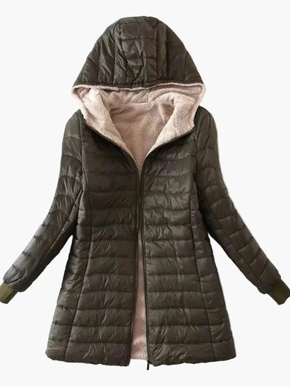 Manteau d'hiver matelassé à capuche pour femme, style urbain décontracté