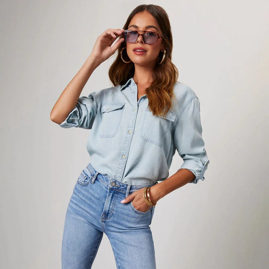 Charlotte – Chemise en Denim Légère