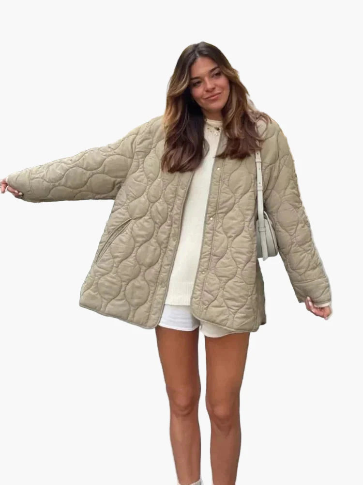 Manteau matelassé oversize pour femme style décontracté urbain