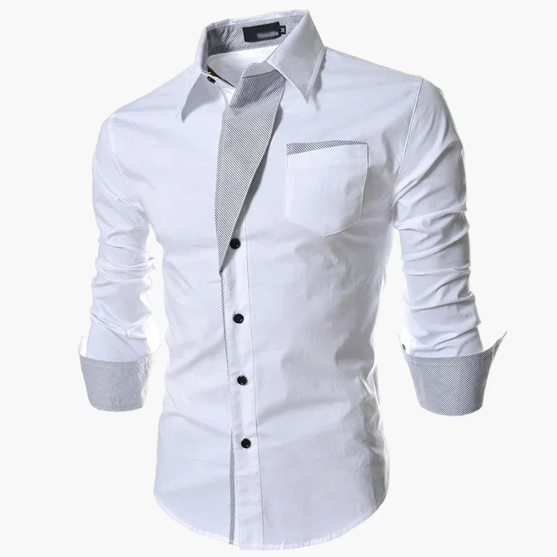Chemise élégante habillée pour homme à manches longues style moderne