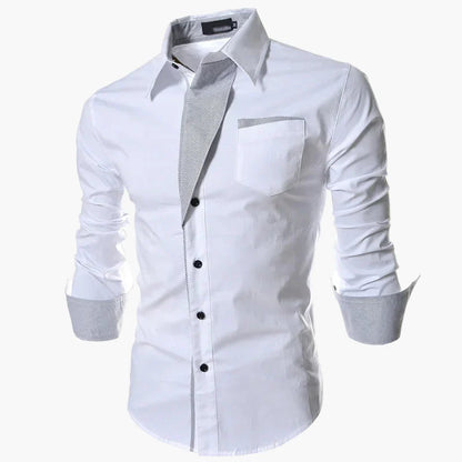 Chemise élégante habillée pour homme à manches longues style moderne