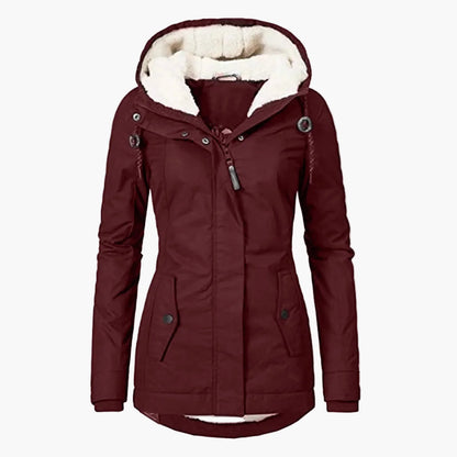 Veste d’Hiver Femme Style Urbain avec Capuche Doublée – Élégance Quotidienne et Confort Thermique