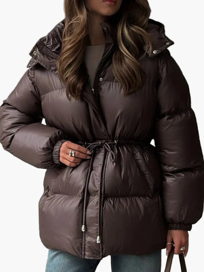 Veste doudoune femme coupe longue style urbain hiver