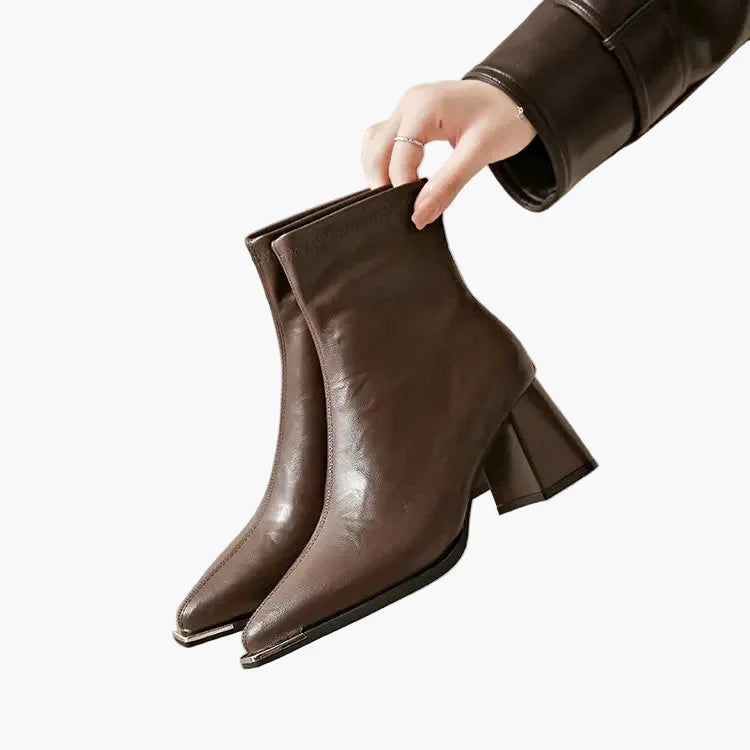 Bottes à talons carrés élégantes pour femme style automne hiver – Mode urbaine chic
