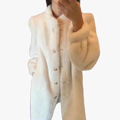 Manteau d'Hiver Élégant Femme Style Classique pour Sorties et Quotidien