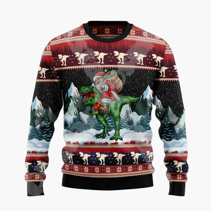 Sweatshirt de Noël Homme Style Humour - Pull Festif Père Noël Drôle sur Cheminée