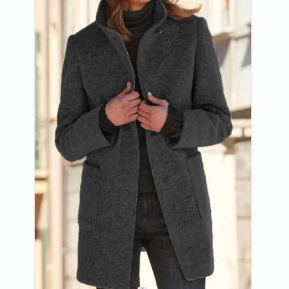 Oliver – Manteau Élégant à Col Montant Boutonné pour Hommes