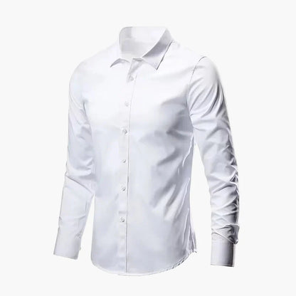 Chemise habillée homme manches longues coupe ajustée pour bureau et occasions formelles