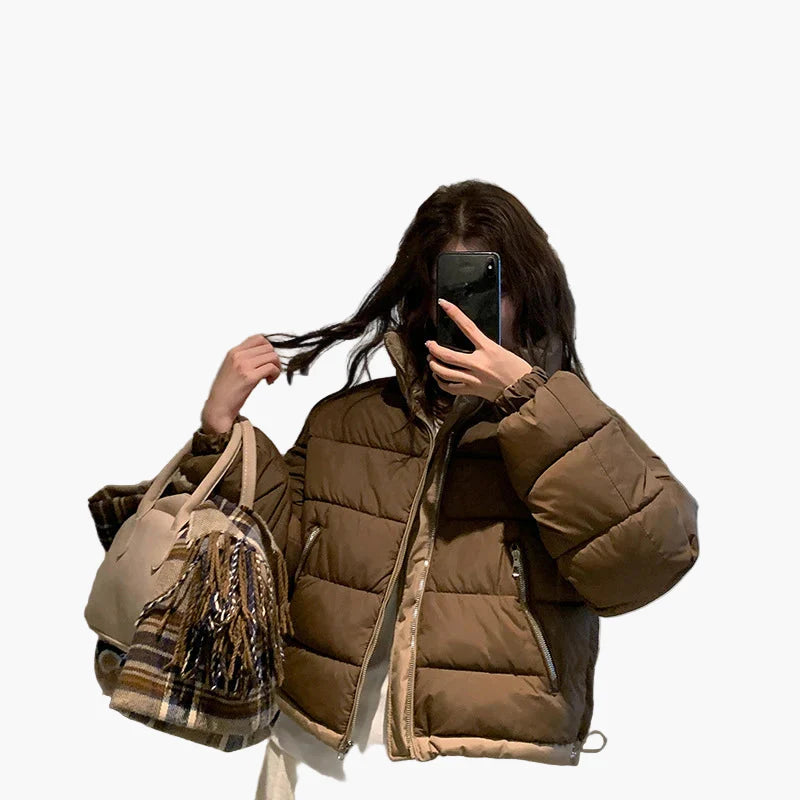 Veste doudoune décontractée pour femme, style urbain, idéale pour l’hiver et les activités de plein air