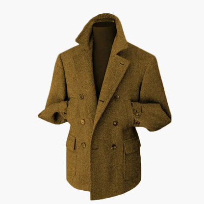 Veste blazer croisée style vintage pour homme – Élégance classique pour occasions habillées et décontractées