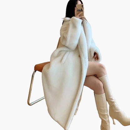 Manteau long ample style urbain pour femme – Élégance décontractée hivernale