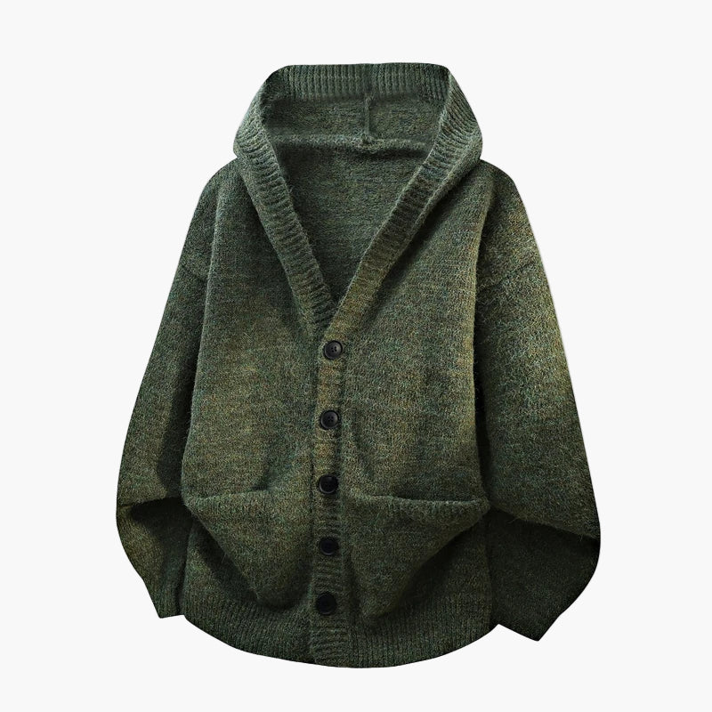 Cardigan à capuche pour homme style décontracté automne hiver