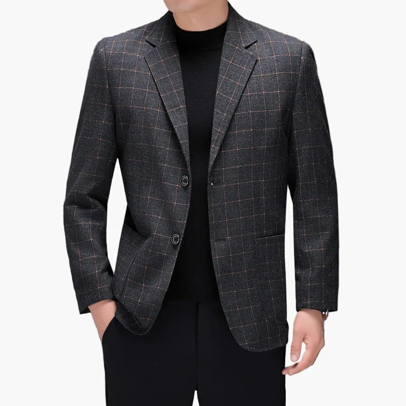 Veste de costume homme à carreaux élégante pour affaires et occasions formelles