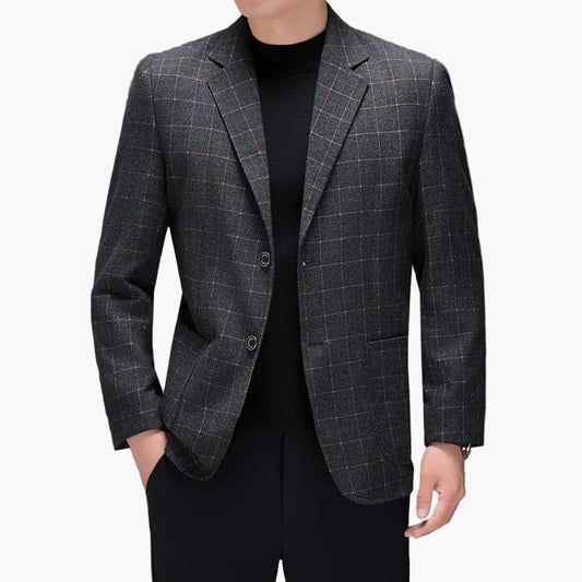 Veste de costume homme à carreaux élégante pour affaires et occasions formelles