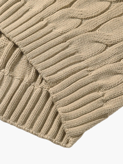 Pull à col châle torsadé pour homme style décontracté élégant