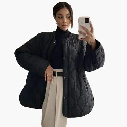 Veste matelassée légère style décontracté pour femme, idéale pour l'automne et le printemps