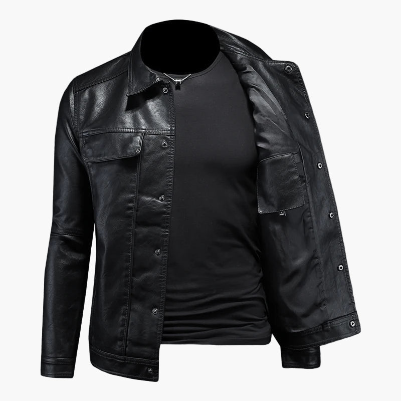 Veste homme style moto coupe moderne pour look urbain et élégant