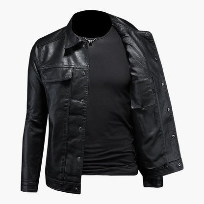 Veste homme style moto coupe moderne pour look urbain et élégant