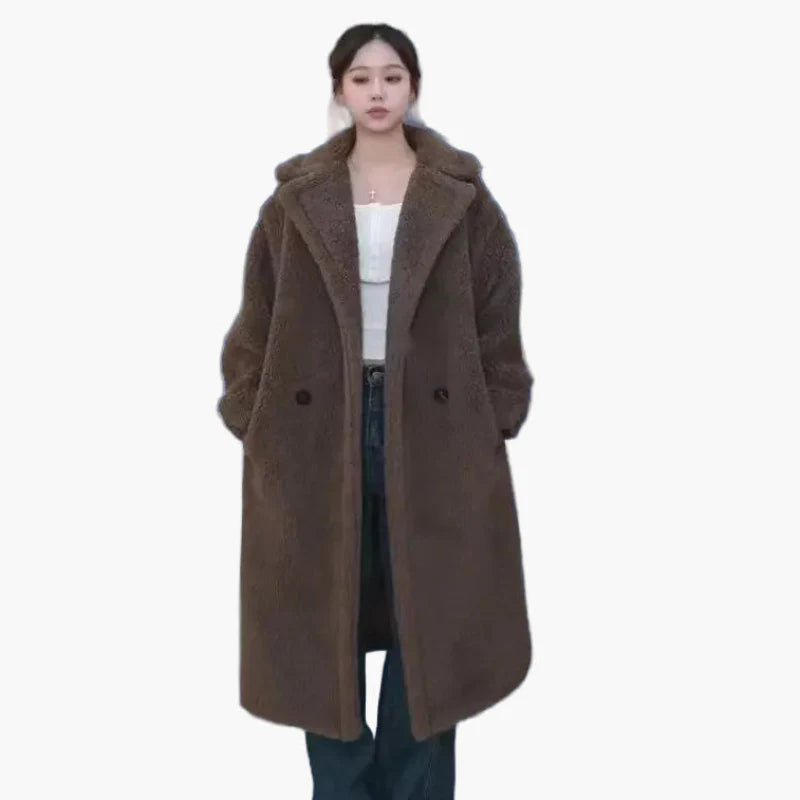 Manteau long femme style urbain élégant – Coupe oversize tendance pour l’hiver