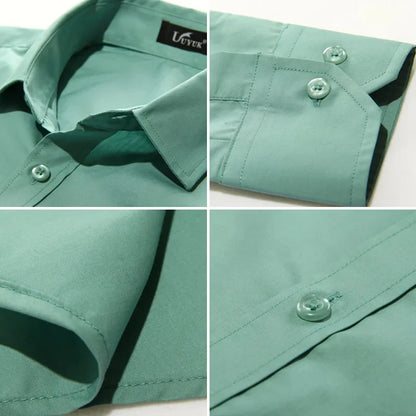 Chemise Homme Élégante Manches Longues Slim Fit pour Affaires et Loisirs