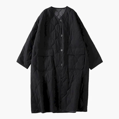Manteau matelassé ample style japonais pour femme – Élégance décontractée automne-hiver