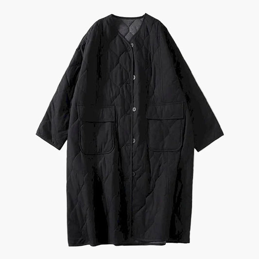 Manteau matelassé ample style japonais pour femme – Élégance décontractée automne-hiver