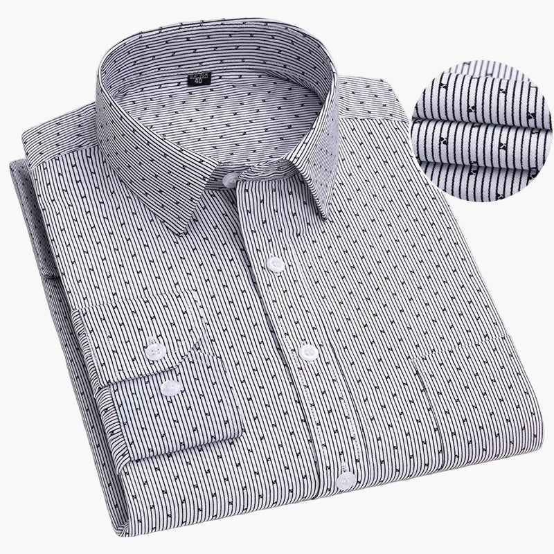 Chemise habillée à rayures pour homme - Élégance professionnelle et style moderne