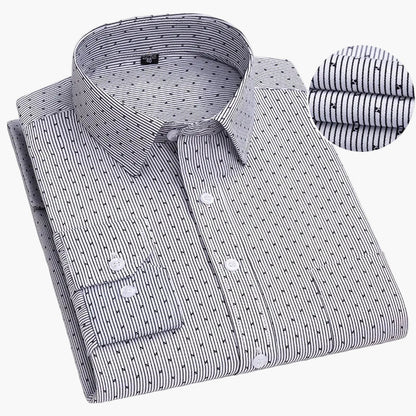 Chemise habillée à rayures pour homme - Élégance professionnelle et style moderne