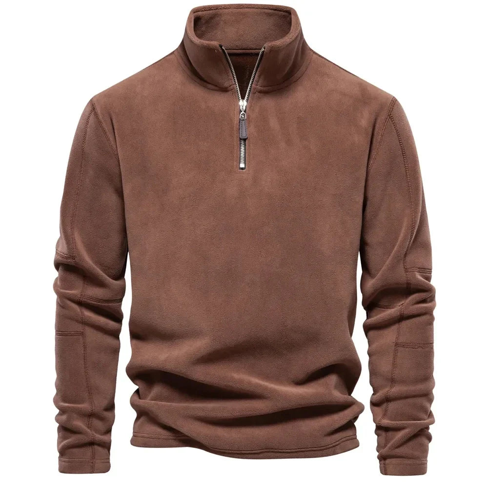 Marc – Sweat à Col Zippé en Soft Shell pour Hommes