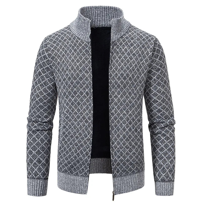 Mick – Cardigan en polaire douillet pour hommes avec zip