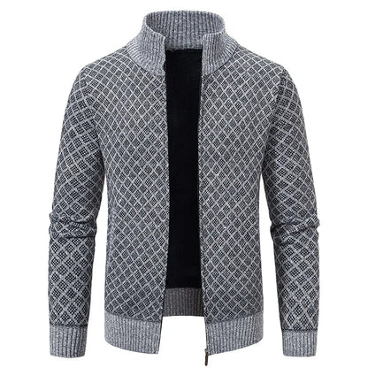 Mick – Cardigan en polaire douillet pour hommes avec zip