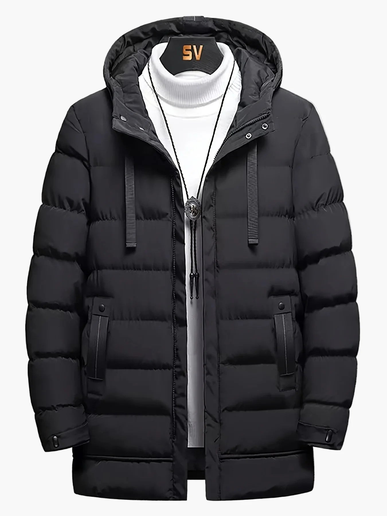Manteau long d'hiver homme style parka urbaine polyvalente pour usage quotidien et activités extérieures