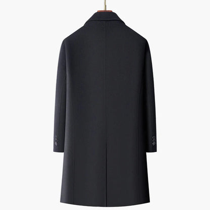 Manteau long élégant homme double boutonnage style urbain – Idéal pour affaires et sorties